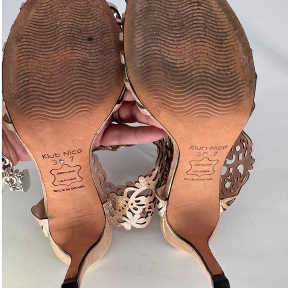 Klub Nico Heels Moxie Gold Cut out EU 36 Size 7 - Picture 7 of 7